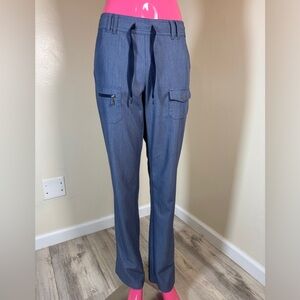 ADAR Pro Heather Gray Scrub Pants Small Stretch Professional